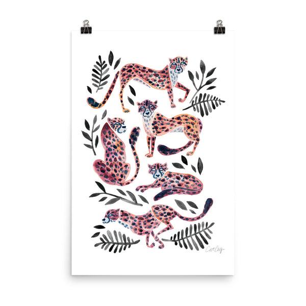 Cheetah Collection - Peach Black