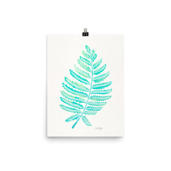 Fern Leaf – Mint Palette • Art Print