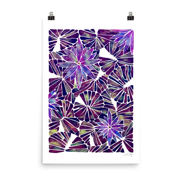 Water Lilies – Mauve Palette  •  Art Print