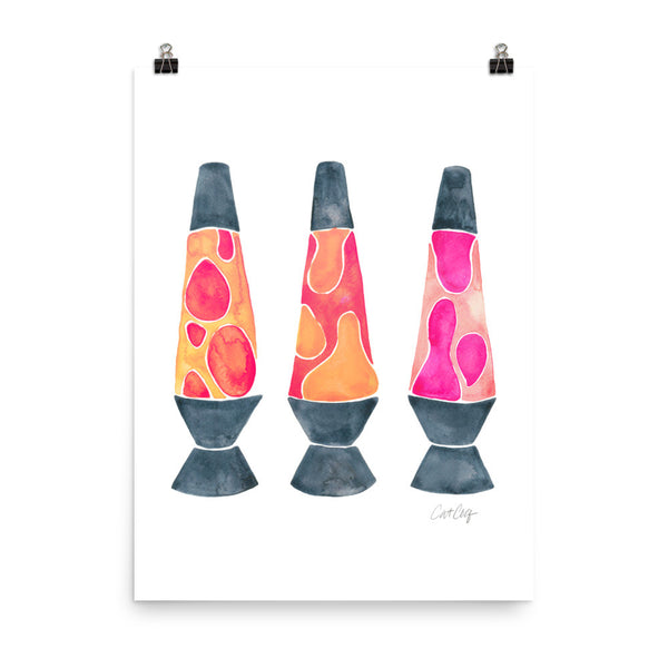 Lava Lamps – Peachy Pink Palette • Art Print