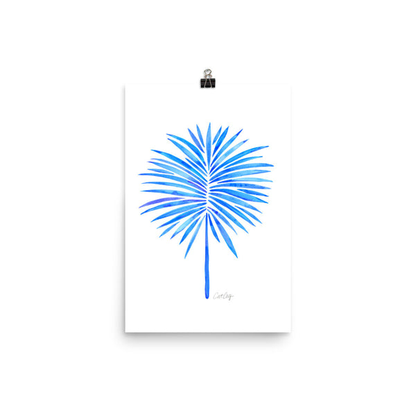 Fan Palm – Blue Palette • Art Print