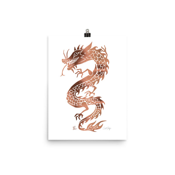 Chinese Dragon – Rose Gold Palette • Art Print