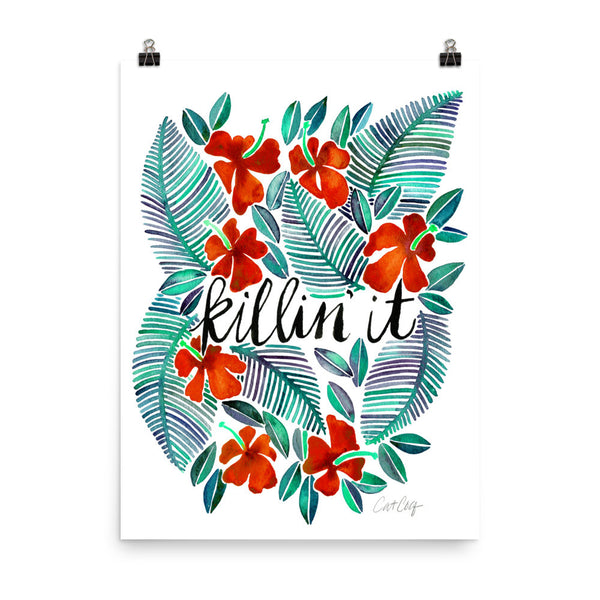 Killin' It – Red & Green Palette • Art Print