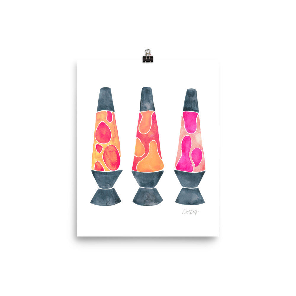 Lava Lamps – Peachy Pink Palette • Art Print