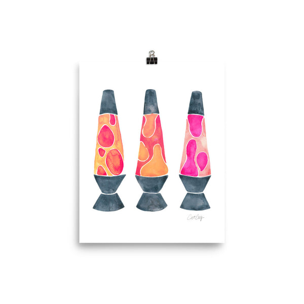 Lava Lamps – Peachy Pink Palette • Art Print
