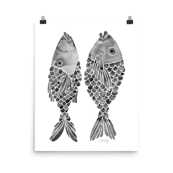 Indonesian Fish – Black Palette • Art Print