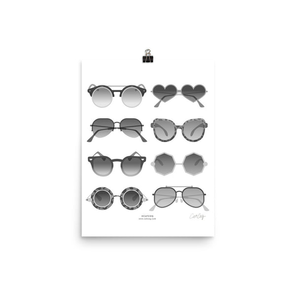 Sunglasses Collection – Black Palette • Art Print