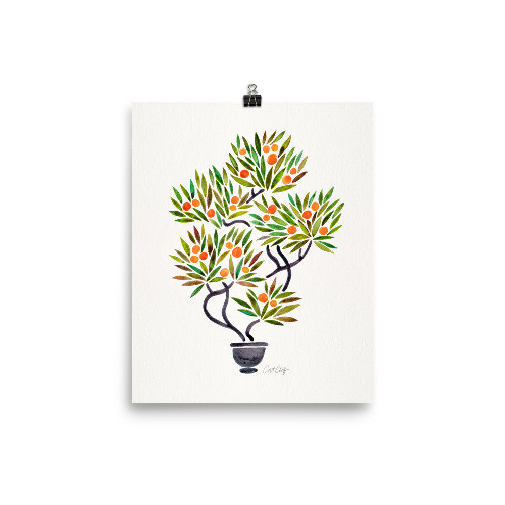 Bonsai Fruit Tree – Little Oranges • Art Print