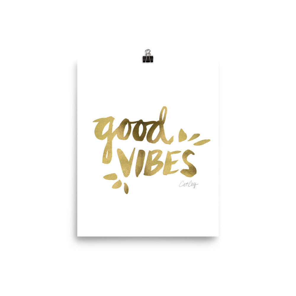 Good Vibes – Gold Palette • Art Print