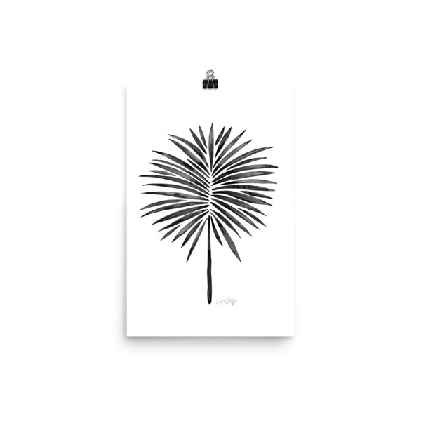 Fan Palm – Black Palette • Art Print