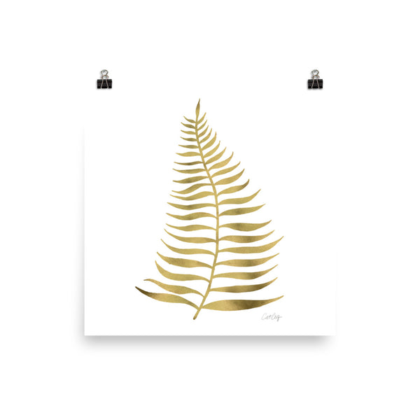 Palm Leaf – Gold Palette • Art Print