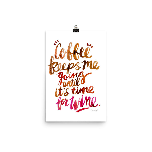 Coffee & Wine – Ombré Palette • Art Print