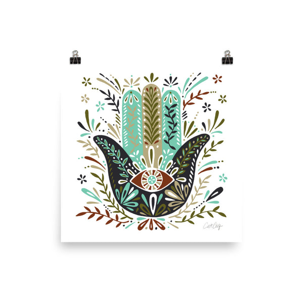 Hamsa Hand – Earth Palette • Art Print