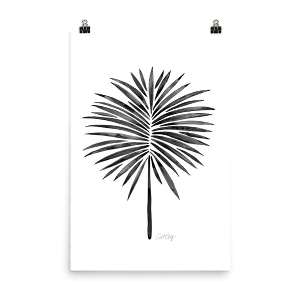 Fan Palm – Black Palette • Art Print