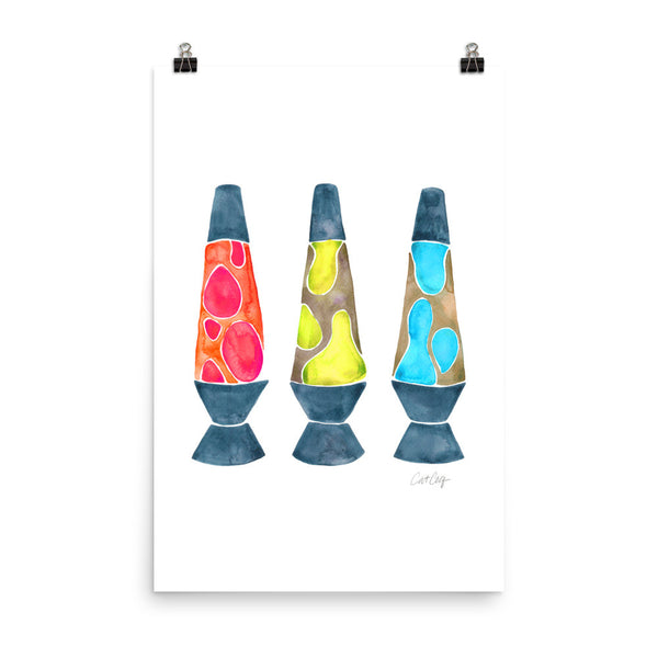 Lava Lamps – Primary Color Palette • Art Print