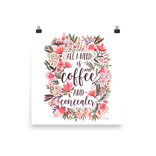 Coffee & Concealer – Vintage Palette • Art Print
