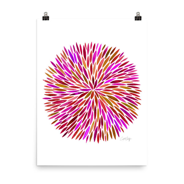 Watercolor Burst – Pink Palette • Art Print