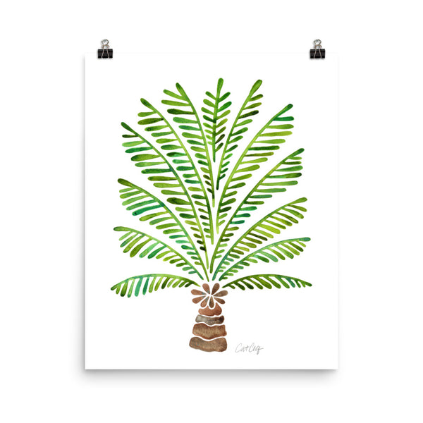 Bali Palm Tree – Green Palette • Art Print