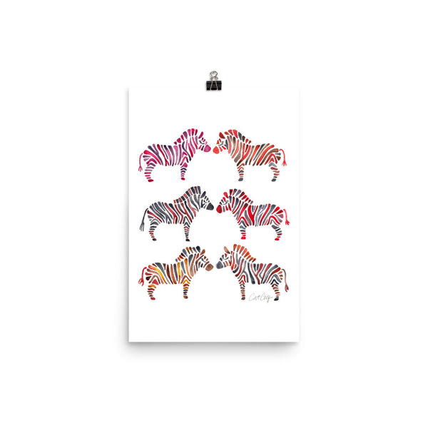 Zebra Collection – Rainbow Palette • Art Print