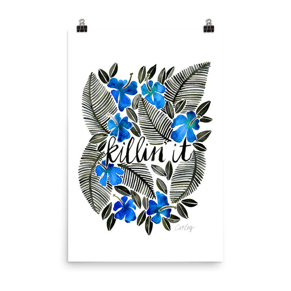 Killin' It – Navy & Black Palette • Art Print