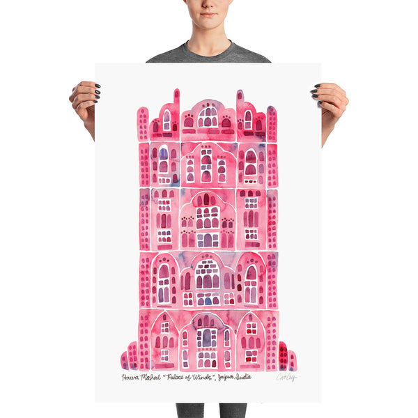 Hawa Mahal – Pink Palace of Jaipur, India • Art Print