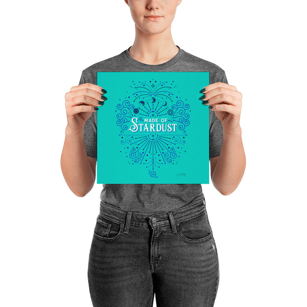 Made of Stardust – Turquoise & Navy Palette • Art Print
