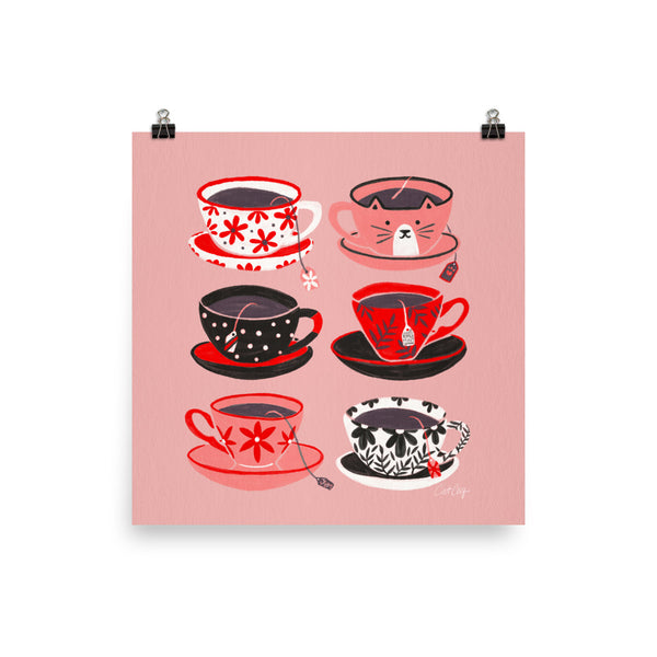 Tea Time - Pink and Red