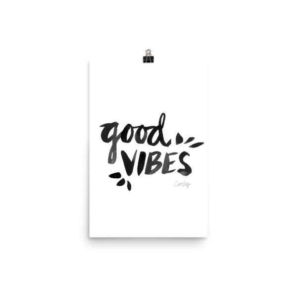 Good Vibes – Black Ink • Art Print