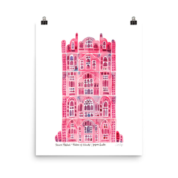 Hawa Mahal – Pink Palace of Jaipur, India • Art Print
