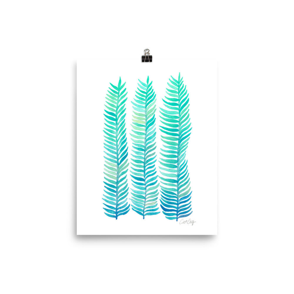 Stems – Turquoise Palette  •  Art Print