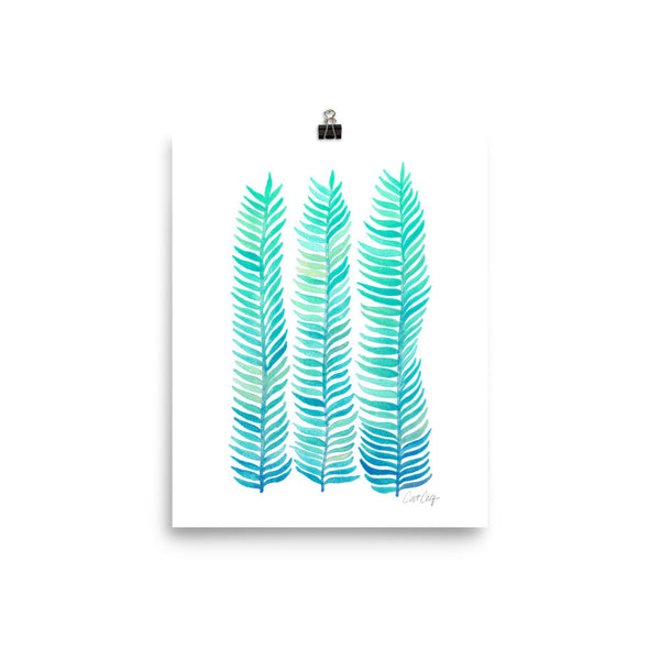 Stems – Turquoise Palette  •  Art Print