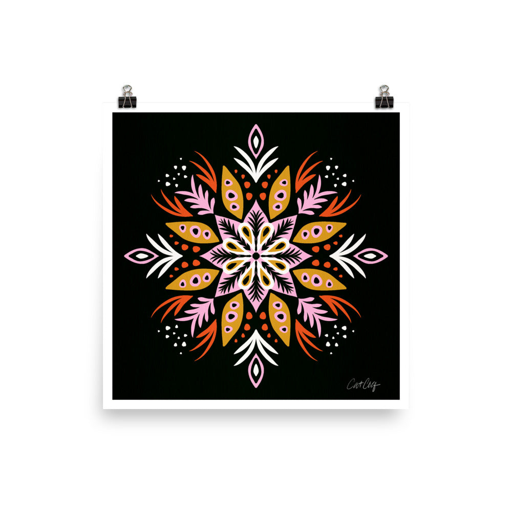 Thorny Mandala - Pink Charcoal