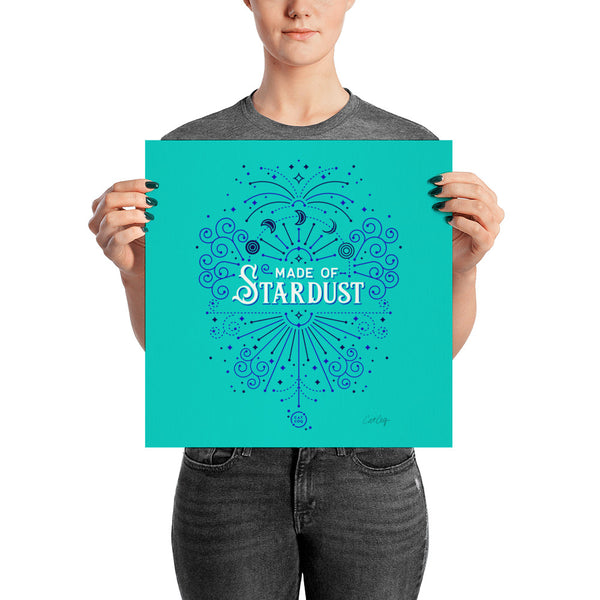 Made of Stardust – Turquoise & Navy Palette • Art Print