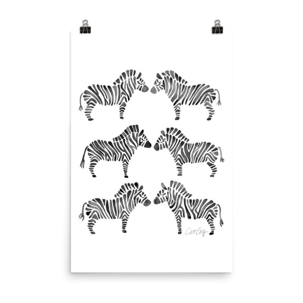 Zebra Collection – Black Palette • Art Print
