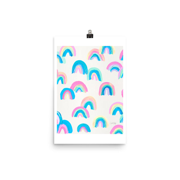 Abstract Rainbow Arcs - Pastel