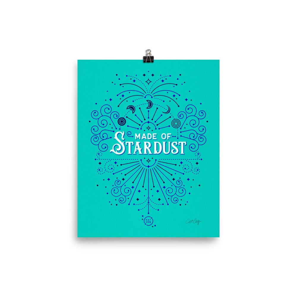 Made of Stardust – Turquoise & Navy Palette • Art Print