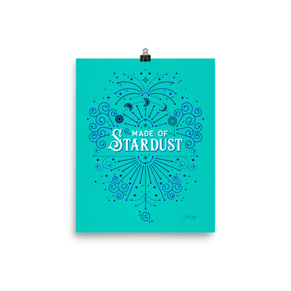 Made of Stardust – Turquoise & Navy Palette • Art Print