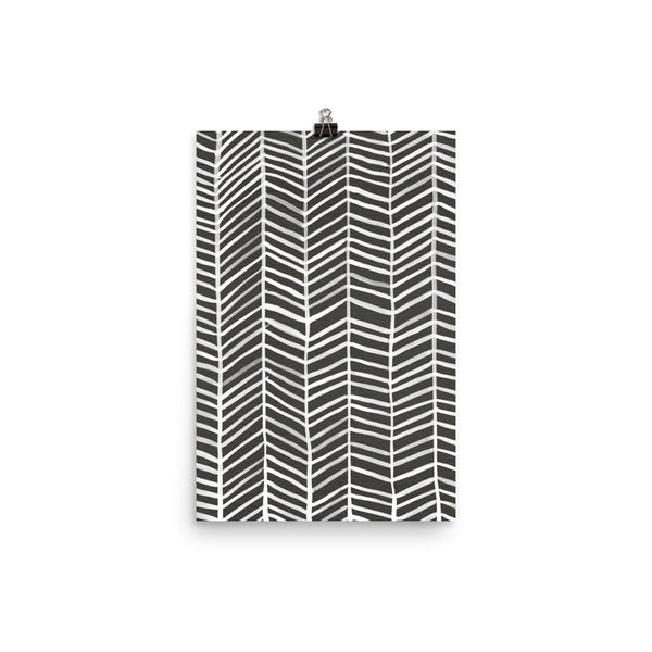 Herringbone – Black Palette • Art Print