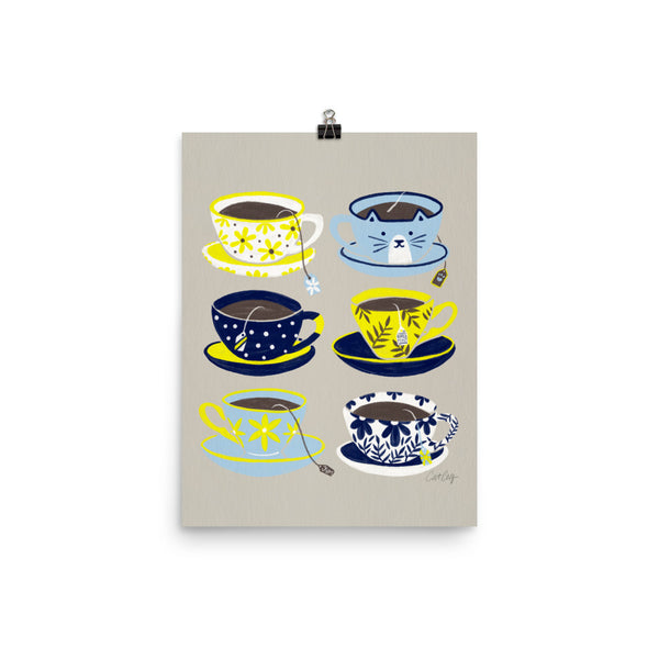 Tea Time - Yellow and Blue