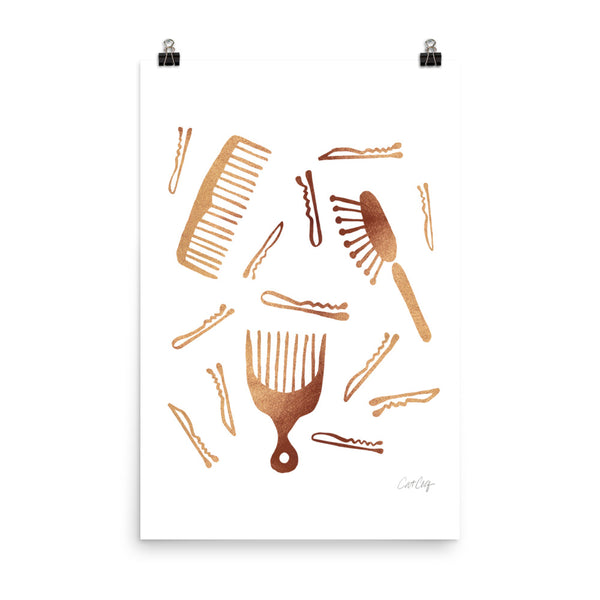 Good Hair Day – Rose Gold Palette • Art Print