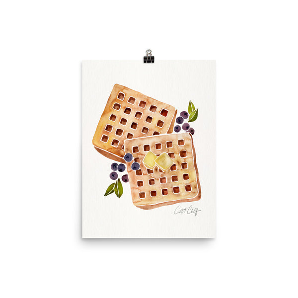 Blueberry Breakfast Waffles • Art Print