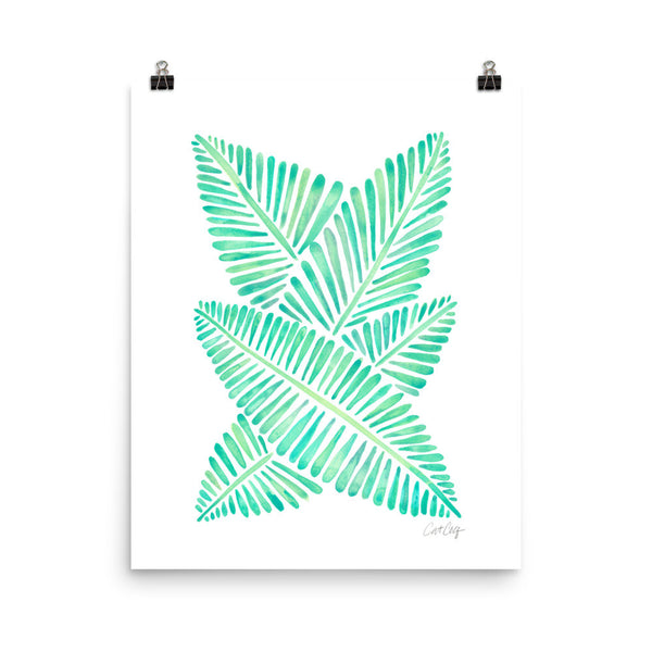 Banana Leaves – Mint Palette • Art Print