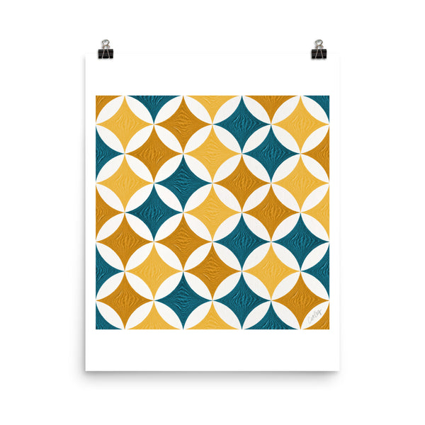 Eclipse Pattern - Teal & Ochre