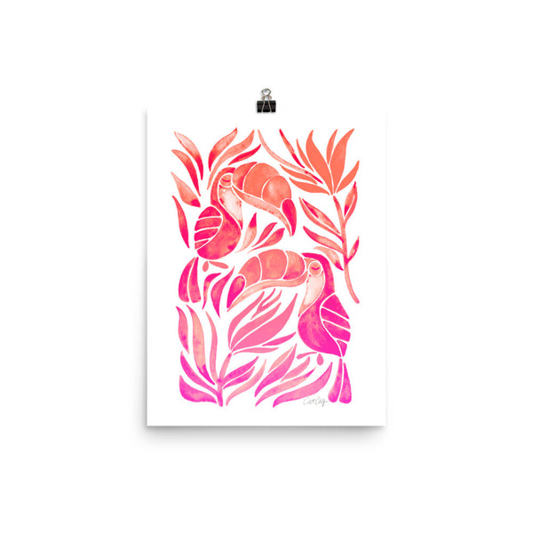 Tropical Toucans – Pink Palette • Art Print