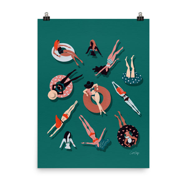 Swimming Ladies - Teal