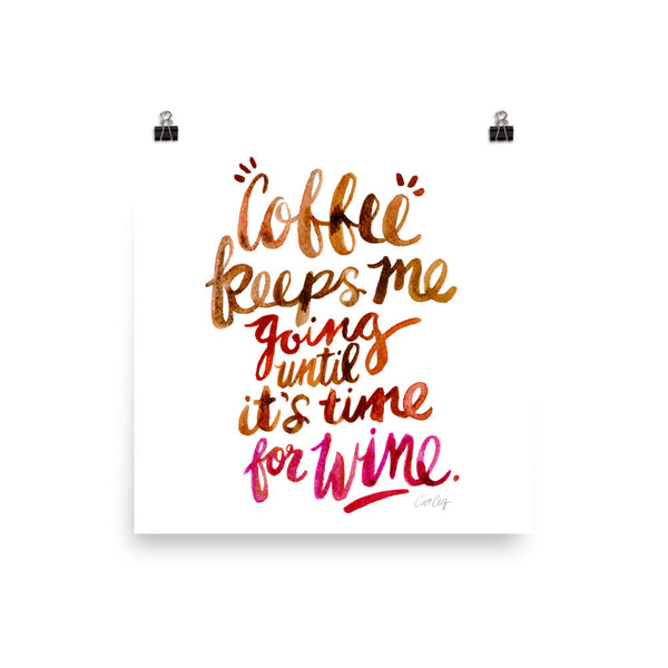 Coffee & Wine – Ombré Palette • Art Print