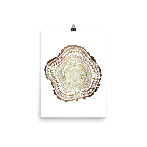 Tree Rings – Brown Ombré Palette • Art Print