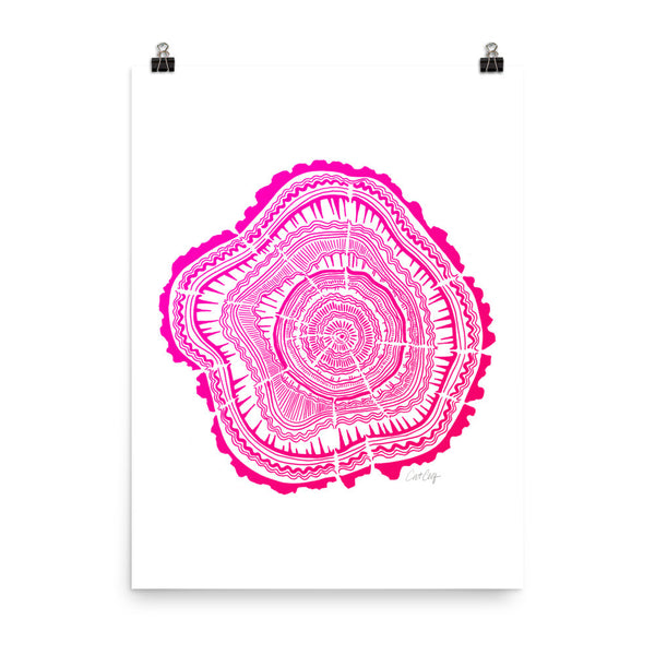 Tree Rings – Pink Palette • Art Print