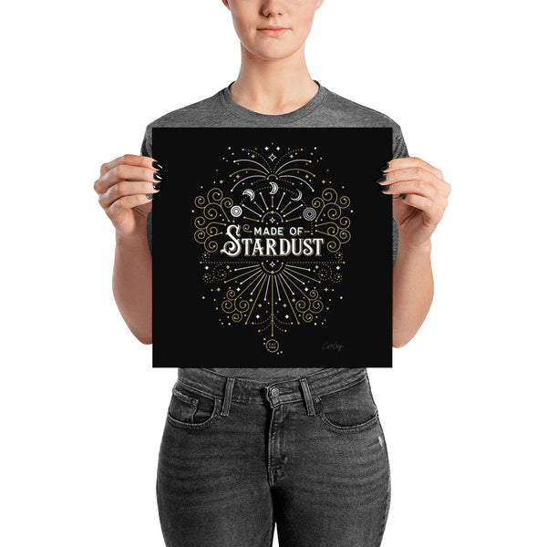Made of Stardust – Black & Gold Palette • Art Print