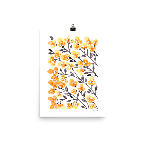 Cherry Blossoms – Yellow Palette • Art Print